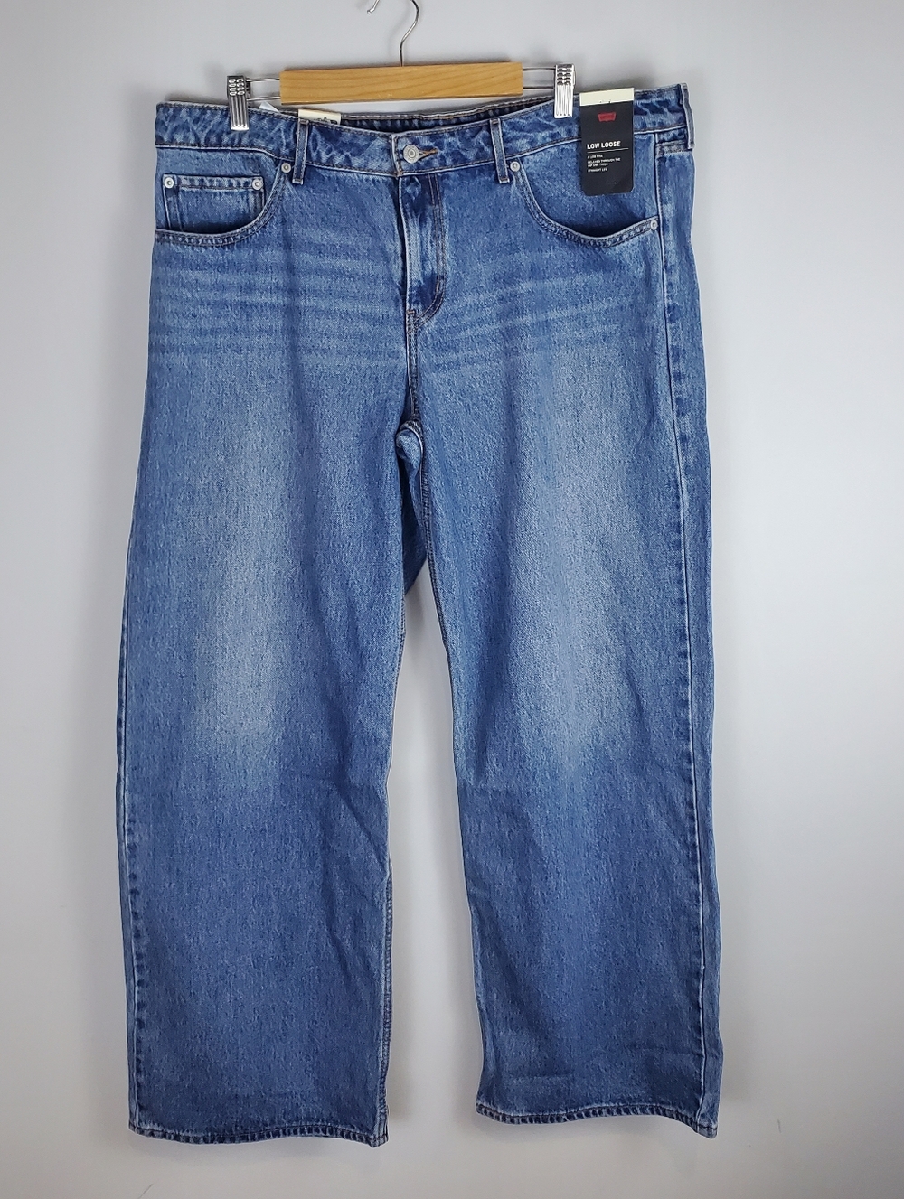 Levi's Premium Denim Nwt A55660001 Low Loose Straight Leg Jeans 34x 32 - Picture 2 of 16